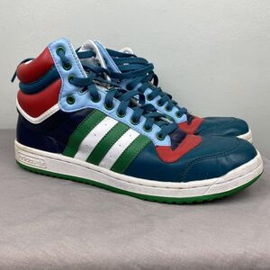 Adidas Top Ten Shoes Mens Size 12 Blue Green Red White High Top Basketball Retro